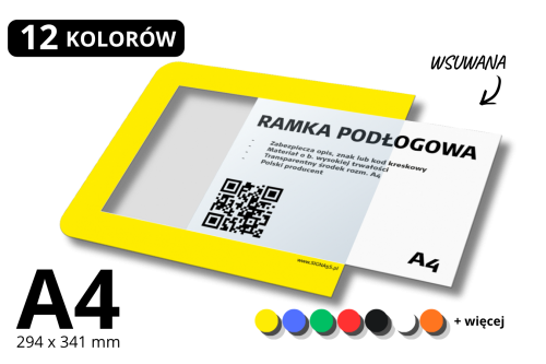 Ramka podłogowa otwarta A4 294x341 mm – okienko podłogowe wsuwane | SIGNA 5S