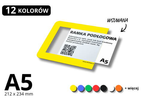 Ramka podłogowa otwarta A5 212x234 mm – okienko podłogowe wsuwane | SIGNA 5S