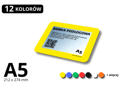 Ramka podłogowa A5 212x274 mm – okienko podłogowe do oznaczeń | SIGNA 5S