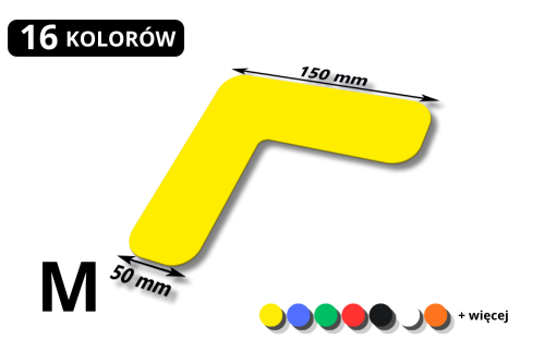 Znacznik podłogowy narożny LD 150x150 mm – pola odkładcze | SIGNA 5S
