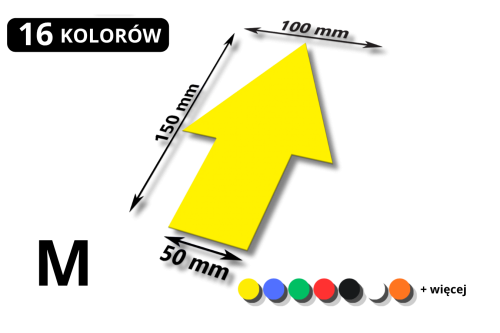Znacznik podłogowy strzałka 100x150 mm – kierunki ruchu i transportu | SIGNA 5S