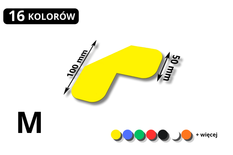 Znacznik podłogowy LX 100x100 mm – narożny z możliwością rozbudowy | SIGNA 5S