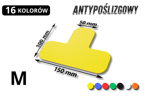 Znacznik podłogowy T-50, 150x100mm, antypoślizgowy