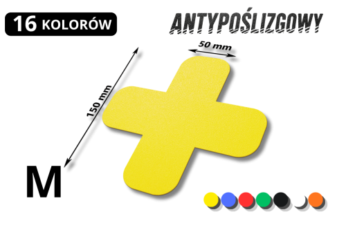 Znacznik podłogowy X-50, 150x150mm, antypoślizgowy