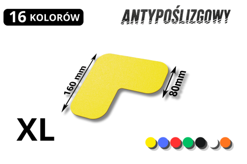 Znacznik podłogowy L-80, 160x160mm, antypoślizgowy