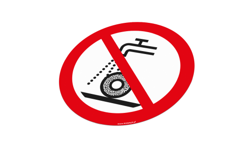 ZNZ28 Zakaz szlifowania na mokro